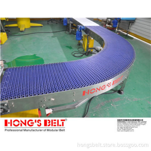 The Food Grade Curved Modular Conveyor (HS-500B-GB)